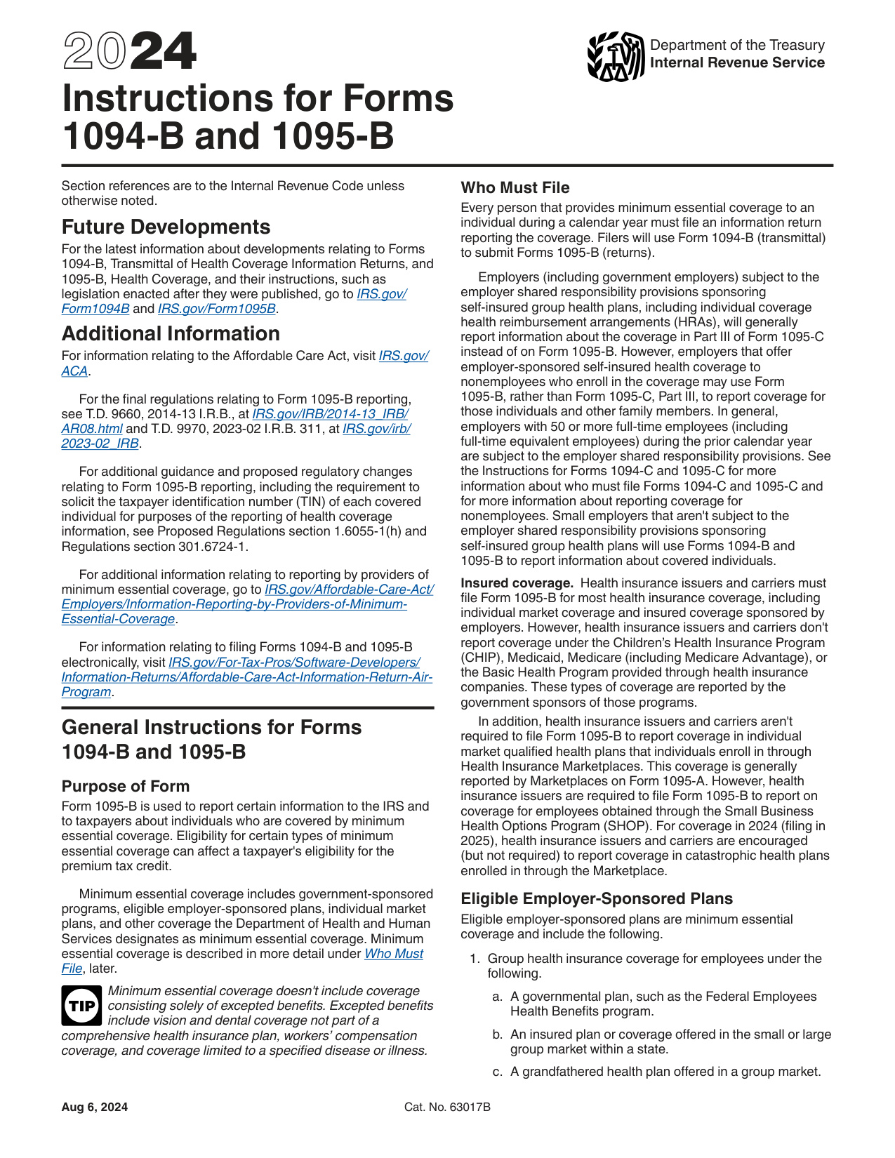 Fill Form 1094-B 2024-2025 form preview