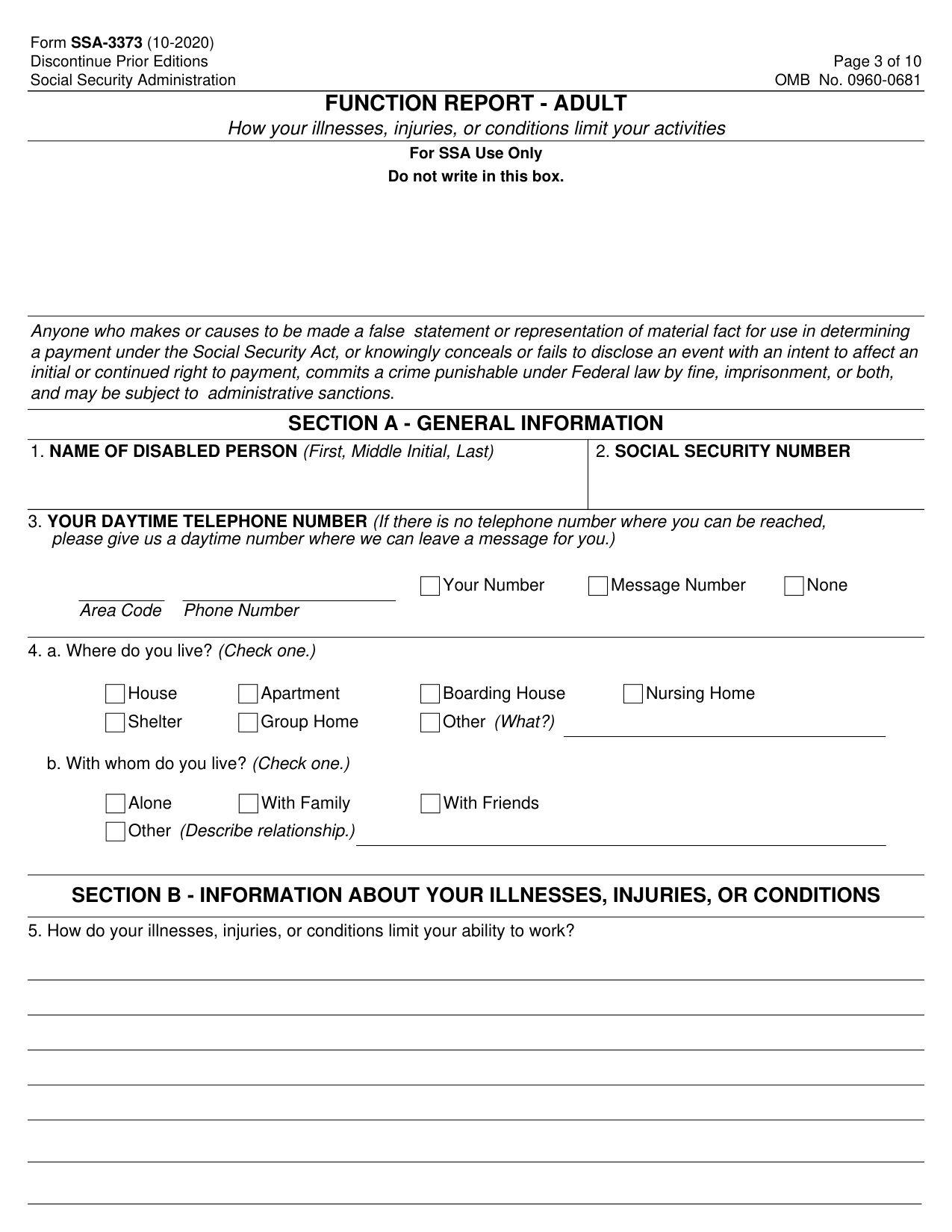 From Ssa-3373 Bk form preview
